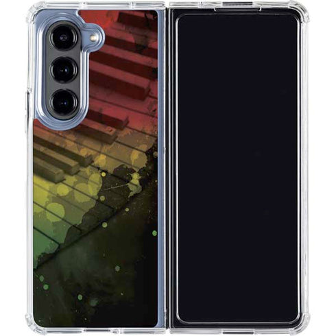Rasta Color Keys Galaxy Z Fold5 5G Clear Case