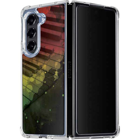 Rasta Color Keys Galaxy Z Fold5 5G Clear Case