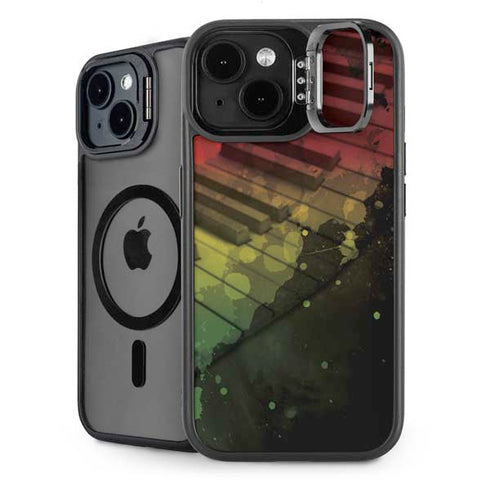 Rasta Color Keys iPhone 14 Kickstand Case