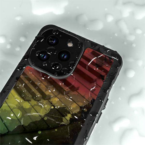 Rasta Color Keys iPhone 15 Pro Waterproof Case