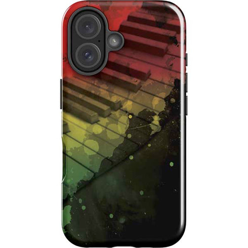 Rasta Color Keys iPhone 16 Impact Case