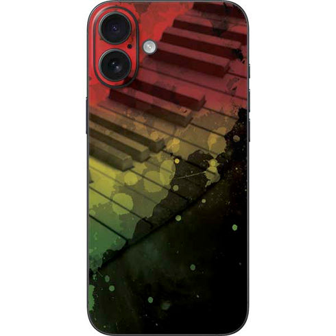 Rasta Color Keys iPhone 16 Plus Skin