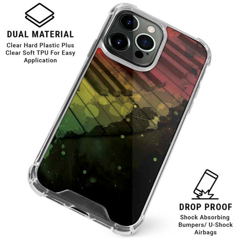 Rasta Color Keys iPhone 16 Pro Max Clear Case
