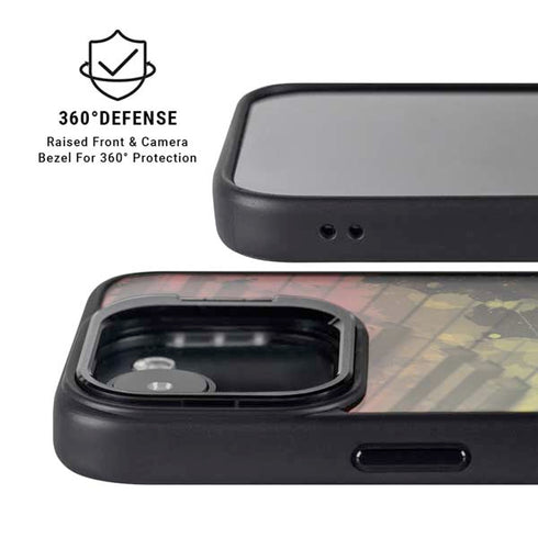 Rasta Color Keys iPhone 16e Kickstand Case