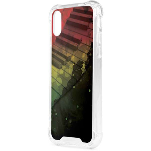 Rasta Color Keys iPhone XS Clear Case