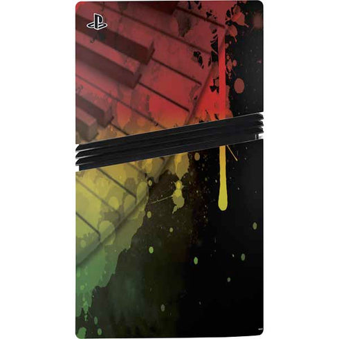 Rasta Color Keys PS5 Pro Disk Console Skin