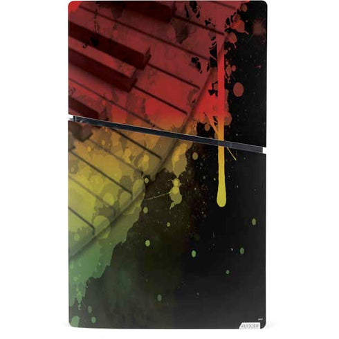 Rasta Color Keys PS5 Slim Digital Edition Console Skin
