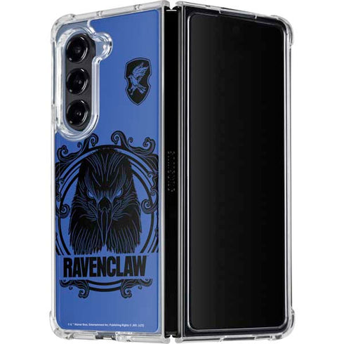 Wizarding Worlds Harry Potter Ravenclaw Illustration Galaxy Z Fold5 5G Clear Case