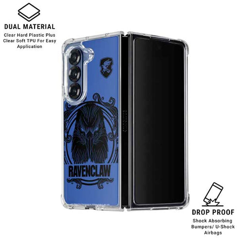 Wizarding Worlds Harry Potter Ravenclaw Illustration Galaxy Z Fold6 Clear Case