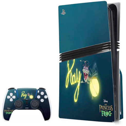 Disney Princess and The Frog Ray PS5 Pro Disk Bundle Skin