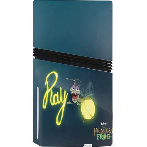 Disney Princess and The Frog Ray PS5 Pro Disk Console Skin