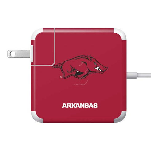 University of Arkansas-Fayetteville Razorbacks Red Logo 85W Power Adapter (15 and 17 inch MacBook Pro Charger) Skin