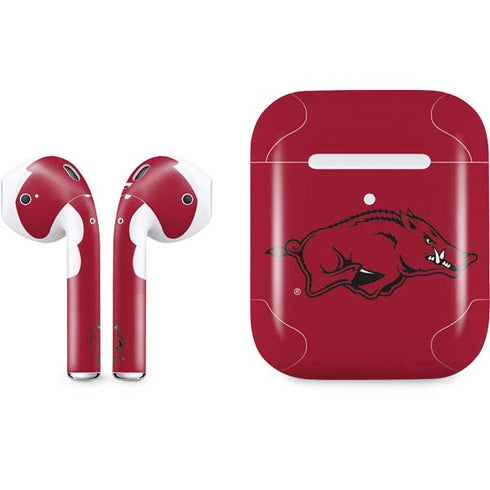 University of Arkansas-Fayetteville Razorbacks Red Logo Apple AirPods 2 Skin