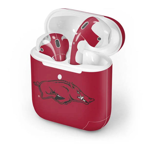 University of Arkansas-Fayetteville Razorbacks Red Logo Apple AirPods 2 Skin