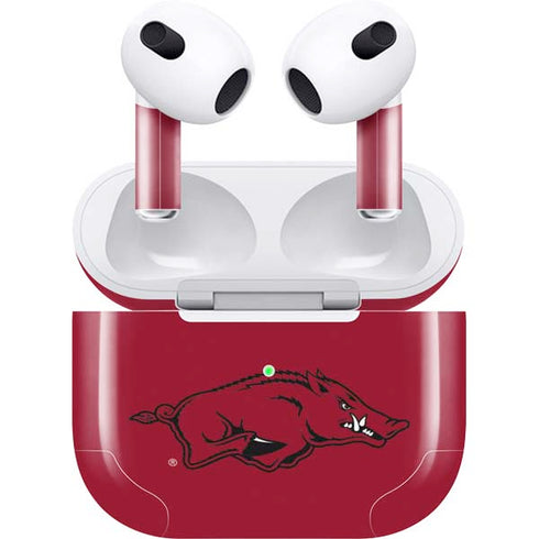 University of Arkansas-Fayetteville Razorbacks Red Logo Apple AirPods (3rd Gen 2021) Skin