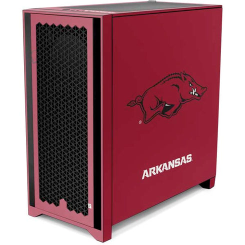 University of Arkansas-Fayetteville Razorbacks Red Logo Corsair 4000D Tempered Glass Mid-Tower ATX Case Skin