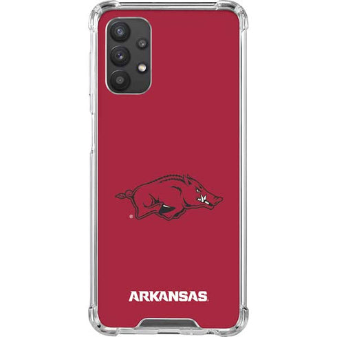 University of Arkansas-Fayetteville Razorbacks Red Logo Galaxy A32 5G Clear Case