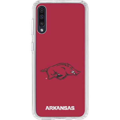 University of Arkansas-Fayetteville Razorbacks Red Logo Galaxy A50 Clear Case