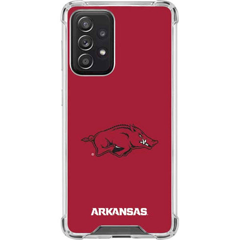 University of Arkansas-Fayetteville Razorbacks Red Logo Galaxy A52 5G Clear Case