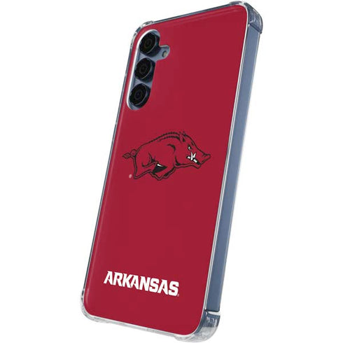 University of Arkansas-Fayetteville Razorbacks Red Logo Galaxy A55 5G Clear Case