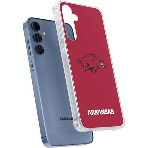 University of Arkansas-Fayetteville Razorbacks Red Logo Galaxy A55 5G Clear Case