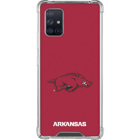University of Arkansas-Fayetteville Razorbacks Red Logo Galaxy A71 5G Clear Case