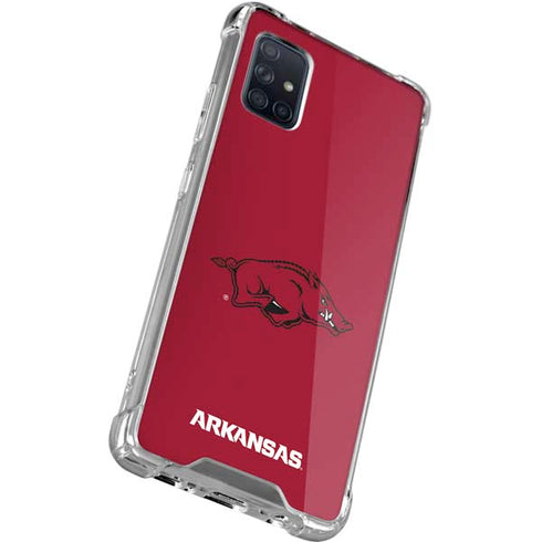 University of Arkansas-Fayetteville Razorbacks Red Logo Galaxy A71 5G Clear Case