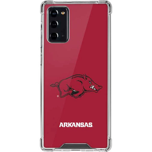 University of Arkansas-Fayetteville Razorbacks Red Logo Galaxy Note20 5G Clear Case