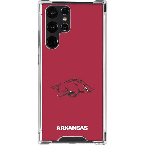 University of Arkansas-Fayetteville Razorbacks Red Logo Galaxy S22 Ultra Clear Case