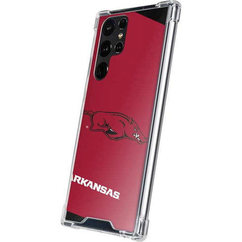 University of Arkansas-Fayetteville Razorbacks Red Logo Galaxy S22 Ultra Clear Case
