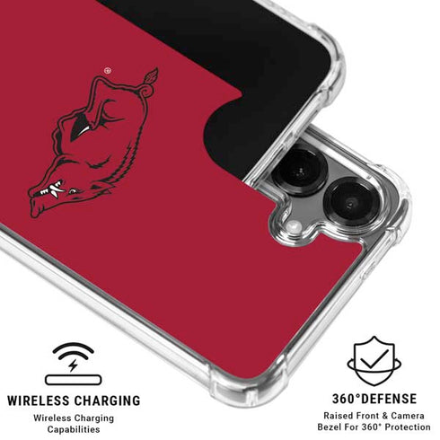 University of Arkansas-Fayetteville Razorbacks Red Logo Galaxy S26 Clear Case