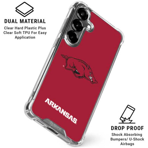 University of Arkansas-Fayetteville Razorbacks Red Logo Galaxy S26 Plus Clear Case