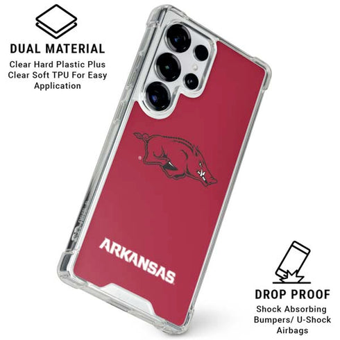 University of Arkansas-Fayetteville Razorbacks Red Logo Galaxy S26 Ultra Clear Case