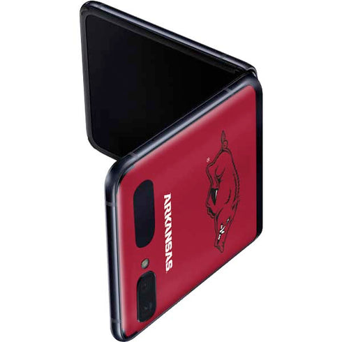 University of Arkansas-Fayetteville Razorbacks Red Logo Galaxy Z Flip Skin