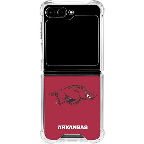 University of Arkansas-Fayetteville Razorbacks Red Logo Galaxy Z Flip5 5G Clear Case