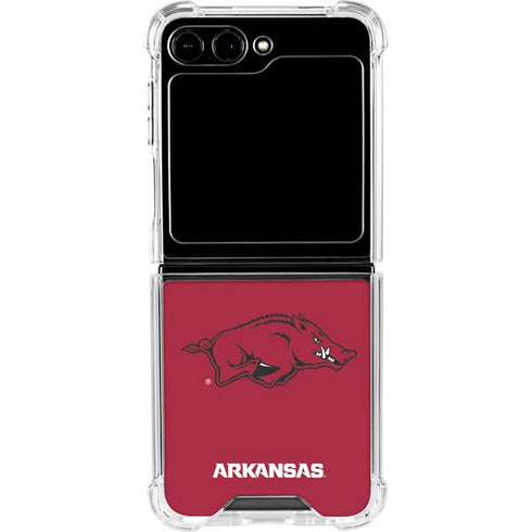 University of Arkansas-Fayetteville Razorbacks Red Logo Galaxy Z Flip6 Clear Case