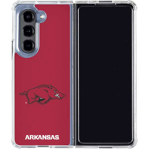 University of Arkansas-Fayetteville Razorbacks Red Logo Galaxy Z Fold5 5G Clear Case