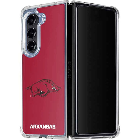 University of Arkansas-Fayetteville Razorbacks Red Logo Galaxy Z Fold5 5G Clear Case