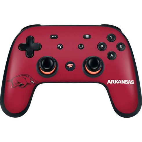University of Arkansas-Fayetteville Razorbacks Red Logo Google Stadia Controller Skin