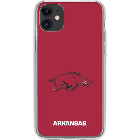 University of Arkansas-Fayetteville Razorbacks Red Logo iPhone 11 Clear Case