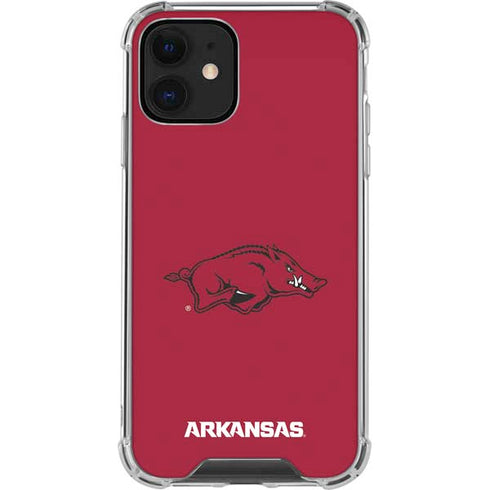 University of Arkansas-Fayetteville Razorbacks Red Logo iPhone 12 Clear Case