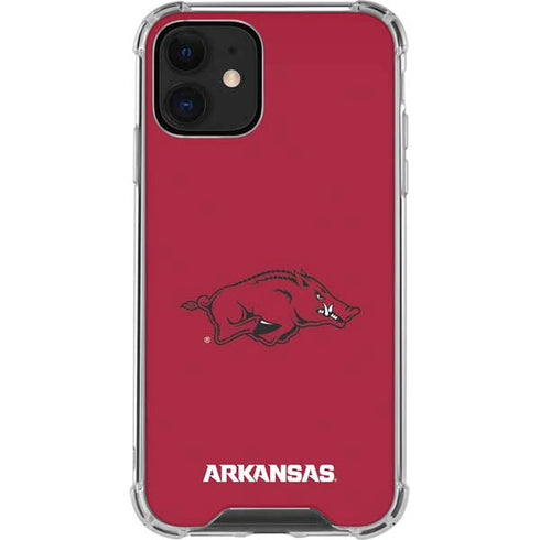 University of Arkansas-Fayetteville Razorbacks Red Logo iPhone 12 Mini Clear Case