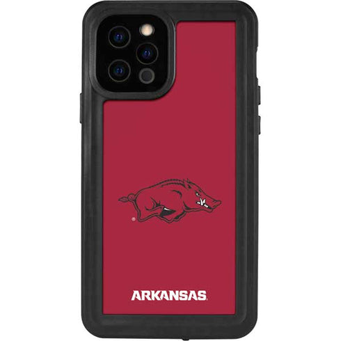University of Arkansas-Fayetteville Razorbacks Red Logo iPhone 12 Pro Waterproof Case