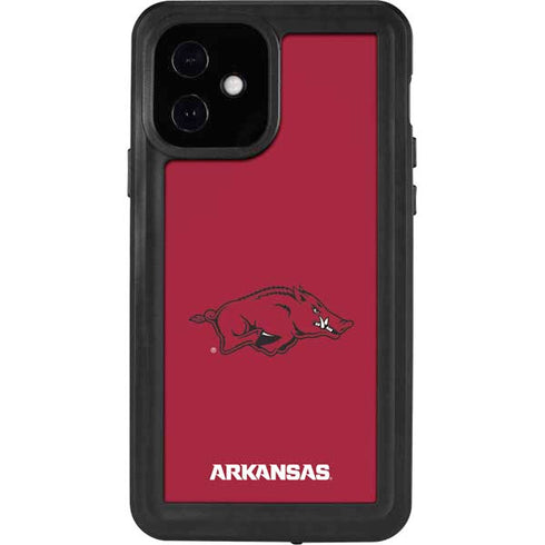 University of Arkansas-Fayetteville Razorbacks Red Logo iPhone 12 Waterproof Case