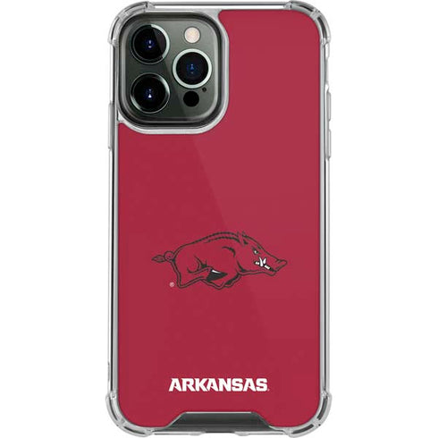 University of Arkansas-Fayetteville Razorbacks Red Logo iPhone 13 Pro Max Clear Case