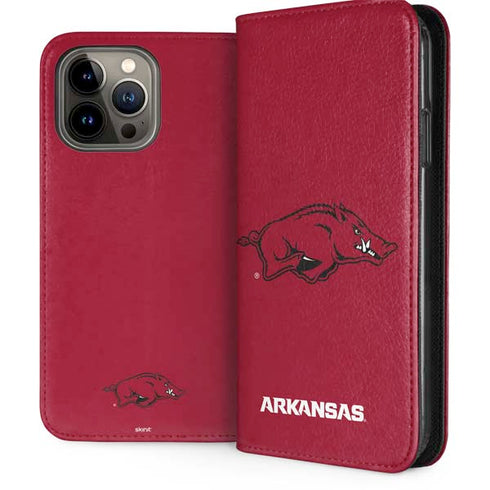 University of Arkansas-Fayetteville Razorbacks Red Logo iPhone 13 Pro Max Folio Case