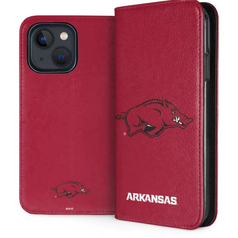 University of Arkansas-Fayetteville Razorbacks Red Logo iPhone 14 Folio Case