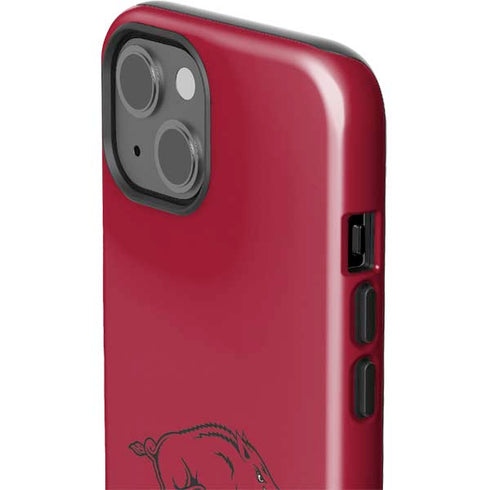 University of Arkansas-Fayetteville Razorbacks Red Logo iPhone 14 Impact Case