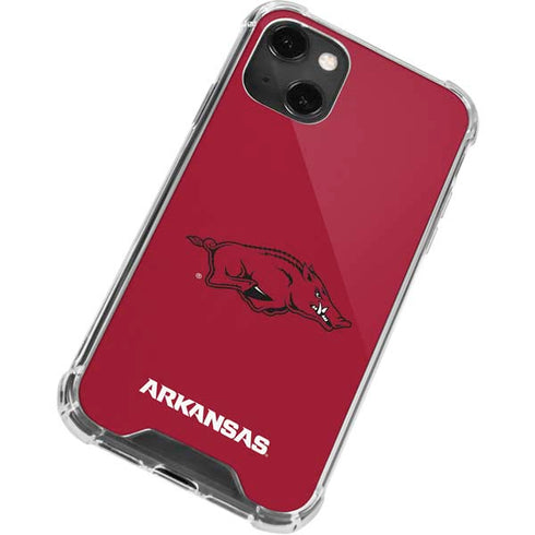 University of Arkansas-Fayetteville Razorbacks Red Logo iPhone 14 Plus Clear Case