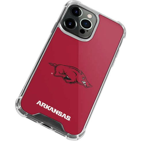 University of Arkansas-Fayetteville Razorbacks Red Logo iPhone 14 Pro Clear Case